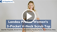 Landau Proflex Women's 3-Pocket V-Neck Scrub Top	